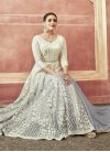 Embroidered Work Grey and Off White Readymade Anarkali Salwar Suit - 3