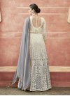 Embroidered Work Grey and Off White Readymade Anarkali Salwar Suit - 2