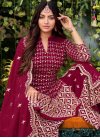 Embroidered Work  Palazzo Salwar Suit - 1