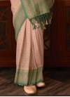 Green and Peach Woven Work Trendy Classic Saree - 1