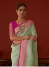 Rose Pink and Sea Green Designer Contemporary Style Saree - 3