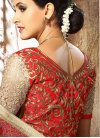 Eye-Catchy Red and Turquoise Contemporary Style Saree For Ceremonial - 2