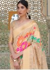 Linen Woven Work Trendy Classic Saree - 1