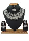 Superb Diamond Work Silver Rodium Polish Alloy Jewellery Set For Ceremonial - 1