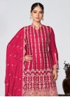 Embroidered Work Chinon Palazzo Designer Suit - 1