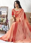 Lace Work Satin Silk Trendy Classic Saree For Festival - 1