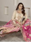 Cream and Rose Pink Designer Patiala Salwar Suit - 2