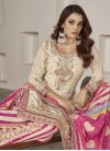 Cream and Rose Pink Designer Patiala Salwar Suit - 3