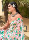 Off White and Peach Traditional Designer Saree For Casual - 2