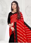 Faux Georgette Black and Red Designer Traditional Saree - 1
