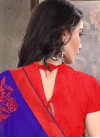 Blue and Red Contemporary Style Saree For Festival - 2