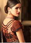 Embroidered Work Black and Coral Trendy Saree - 2