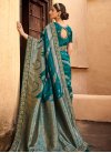 Lace Work Art Silk Trendy Classic Saree For Party - 1
