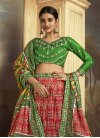 Green and Red A Line Lehenga Choli For Festival - 3