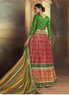Green and Red A Line Lehenga Choli For Festival - 1