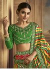 Green and Red A Line Lehenga Choli For Festival - 2