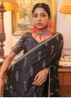 Sequins Work Satin Silk Traditional Designer Saree For Ceremonial - 3