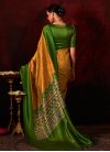 Green and Mustard Trendy Classic Saree For Ceremonial - 1