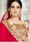 Tantalizing Beads Work Faux Georgette Designer Contemporary Style Saree - 1
