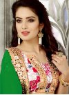 Glitzy Faux Georgette Beads Work Traditional Saree For Ceremonial - 1