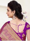 Titillating  Resham Work Banarasi Silk Trendy Saree - 2