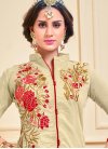 Chanderi Cotton Churidar Designer Suit For Festival - 1