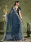 Shimmer Embroidered Work Trendy Classic Saree - 2