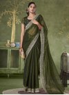 Shimmer Embroidered Work Designer Contemporary Style Saree - 3
