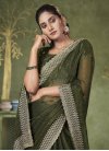 Shimmer Embroidered Work Designer Contemporary Style Saree - 2