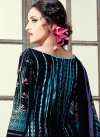 Glamorous  Black and Light Blue Pant Style Straight Salwar Suit - 2