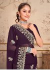 Faux Georgette Embroidered Work Designer Traditional Saree - 1