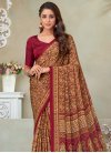 Brown and Maroon Trendy Classic Saree For Ceremonial - 1