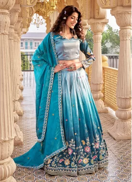 Crush Readymade Lehenga Choli with Embroidered Work in Multi Colour