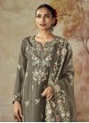 Organza Embroidered Work Pant Style Classic Salwar Suit - 1