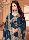 Embroidered Work Designer Contemporary Style Saree For Festival - 3