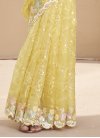 Fancy Fabric Embroidered Work Designer Contemporary Style Saree - 1