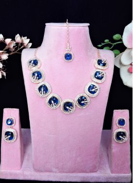 Gold Rodium Polish Alloy Necklace Set