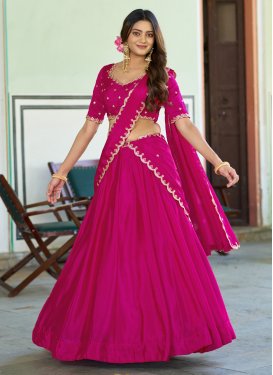 Embroidered Work Designer Lehenga Choli For Festival in Rose Pink