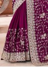 Embroidered Work Satin Silk Designer Contemporary Saree - 2
