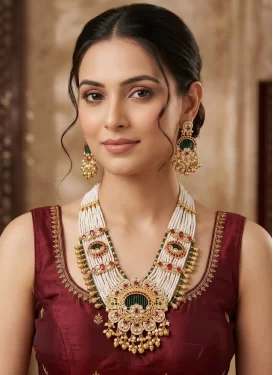Gold Rodium Polish Multi Colour Necklace Set