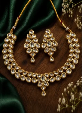Alloy Gold Rodium Polish Necklace Set