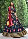 Navy Blue and Pink Designer Lehenga For Party - 3