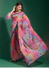 Georgette Hot Pink and Pink Trendy Saree For Ceremonial - 1