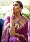 Kanjivaram Silk Designer Contemporary Style Saree For Festival - 1