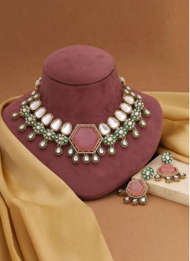 Multi Colour Gold Rodium Polish Necklace Set