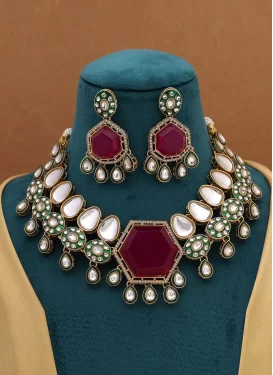 Multi Colour Gold Rodium Polish Necklace Set