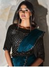 Mirror Work Satin Silk Designer Traditional Saree For Ceremonial - 1