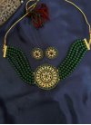 Superb Alloy Gold Rodium Polish Necklace Set For Ceremonial - 1