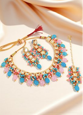 Alloy Gold Rodium Polish Necklace Set