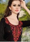 Debonair Beads Work Black and Red Cotton  Trendy Patiala Salwar Kameez - 1